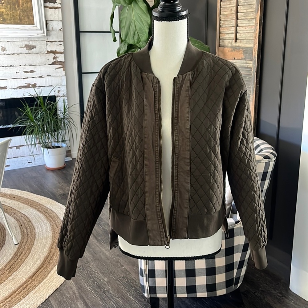 Young fabulous and broke khaki reversible jacket